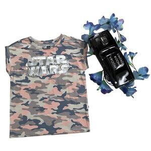 Gap Star Wars NWOT Camouflage Graphic Shirt Girls M (8)